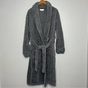 Alexander Del Rossa Gray Sherpa Robe DD